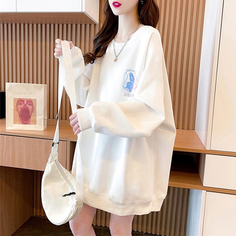 着心地抜群 プリント 女性力を高める スウェット パーカー＜U-3777＞