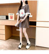 新作 好感度満載 個性的なデザイン ラウンドネック Tシャツ カットソー＜U-8405＞