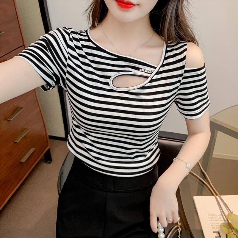 カジュアル 切り替え オシャレ度満点 プリント Tシャツ カットソー＜U-3565＞