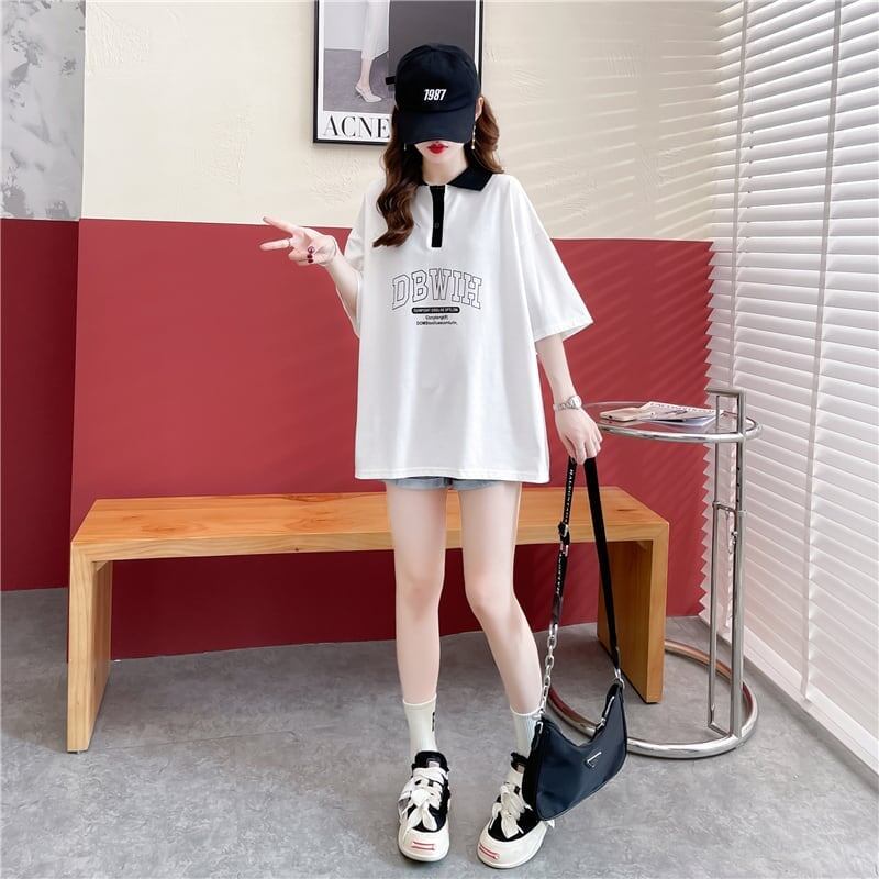 カジュアル 切り替え 着心地抜群 プリント Tシャツ カットソー＜U-3622＞