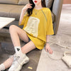 超人気商品 ロング アルファベット プリントTシャツ 三色 ゆったり半袖 ＜U-4019＞