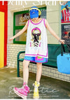 軽い生地が夏にぴったり！ ノースリーブ プリント全2色 Tシャツ カットソー＜U-11359＞