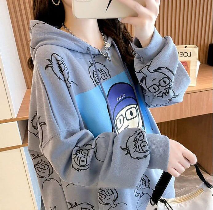 【店舗販促品】 プリント 美人度アップ パーカー 全3色＜U-4938＞