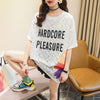 美人度アップ 透かし彫り レース ルーズ 半袖 Tシャツ ＜U-8671＞