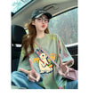 絶対流行 特別デザイン アバンギャルド プリント 半袖Tシャツ＜U-8598＞