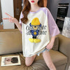 大注目 ラグランTシャツ カラーマッチング クマちゃん アルファベットプリント半袖 ＜U-2970＞