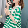 好感度満載 プリント 美感いっぱい Tシャツ カットソー ワンピース＜U-3606＞