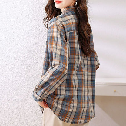 超人気 オシャレ 都市ファッショ デザイン チェック柄 切り替え Tシャツ ＜U-9514＞