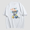 スタイルアップ カジュアル おしゃれ度高め プリント全5色 半袖Tシャツ<U-9437>