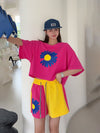 好感度UP カジュアル 真夏も快適 半袖 Tシャツ ショートパンツ セットアップ ＜U-11374＞