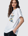スタイルアップ カジュアル おしゃれ度高め プリント全5色 半袖Tシャツ<U-9437>