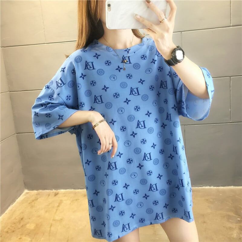 高級感溢れる プリント 美感いっぱい Tシャツ カットソー＜U-3316＞