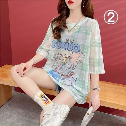 女子マスト 半袖 ラウンドネック ワンピース Tシャツ＜U-8635＞