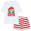 夏に嬉しい機能付き パジャマ 真夏も快適 全2色 半袖トップスⅹショートパンツセット<U-9183>