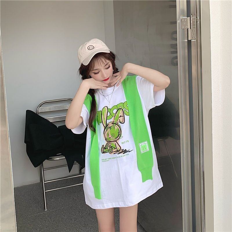 早い者勝ち 早い者勝ち 絶対流行 カジュアル 2色選択 Tシャツ+カウルネック<U-11153>