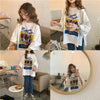 合わせやすい 切り替え 美人度アップ プリント Tシャツ カットソー＜U-3447＞