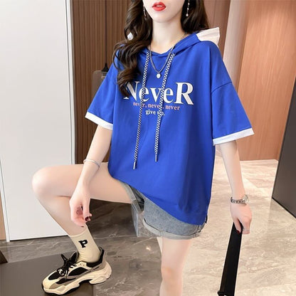 カジュアル 切り替え オシャレ度満点 プリント Tシャツ カットソー＜U-3656＞
