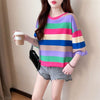 新商品 ストライプ柄 定番シンプル Tシャツ ゆったり半袖＜U-8700＞