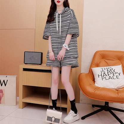 デザイン感 Tシャツ＋ショートパンツ チャーミング セットアップ＜U-3468＞