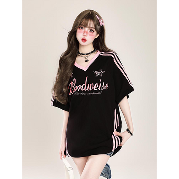 絶対欲しい アバンギャルド おしゃれ度高め プリント全2色 半袖Tシャツ<U-9244>