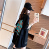 組み合わせやすい アルファベット 数字ロゴ プリントTシャツ ゆったり半袖＜U-6527＞