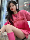 レイジースタイルドーパミングラデーションタイダイオールマッチ半袖Tシャツ<U-2895>