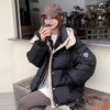 好感度UPファッション 3色選択 スタイルアップ フード付きジッパーコート <U-10023>
