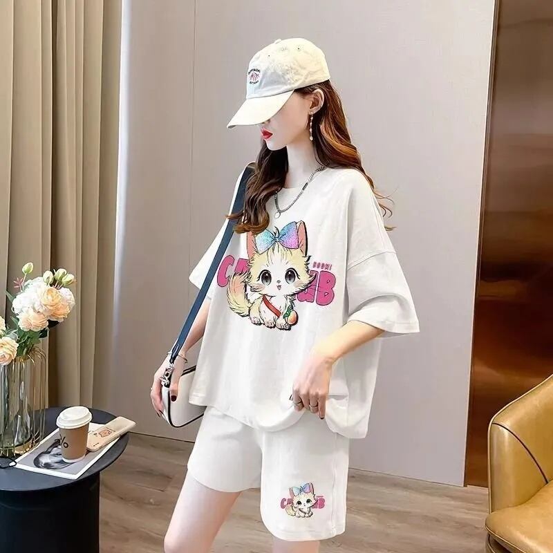 絶対欲しい カジュアル 夏に嬉しい機能付き 半袖Ｔシャツⅹパンツセット全4色<U-11268>