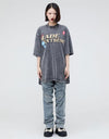ストリートトレンドのレターファンプリント半袖Tシャツ<U-2906>