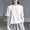 清純甘くて女子力UP 切り替え 美感いっぱい Tシャツ カットソー＜U-3020＞