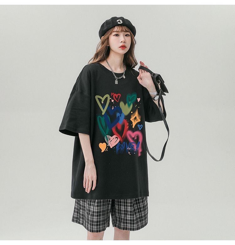 売り切れ必至 プリント ファッション 4色選択 半袖Tシャツ＜U-8594＞