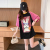 絶対欲しい プリント 個性派 切り替え 全2色 半袖 Tシャツ ＜U-8545＞