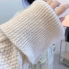 おすすめレイヤード風ニットフード付きパーカー