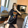 個性的なデザイン 切り替え 一目惚れ プリント Tシャツ カットソー＜U-3481＞