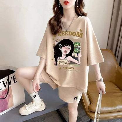 超人気 真夏も快適 話題沸騰中 カジュアル 全4色 半袖 Tシャツ ショートパンツ セットアップ ＜U-9129＞