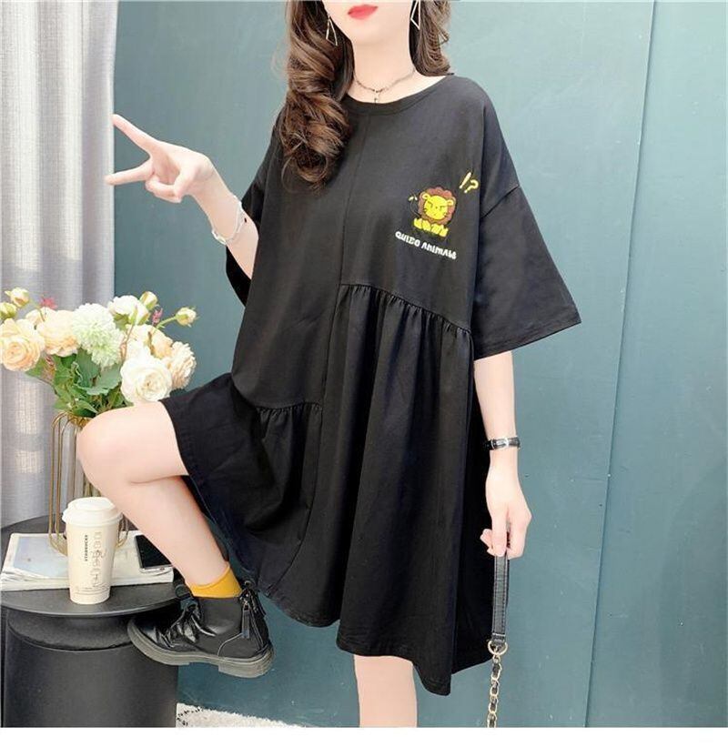 海外トレンド カジュアル 好感度UP 全3色 半袖 Tシャツ ワンピース ＜U-11578＞