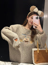 絶対欲しい刺?ロゴもこもこボアスウェット全2色<U-4548>