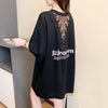 話題沸騰中 レース アバンギャルド 切り替え ホットダイヤモンド 3色選択 半袖Tシャツ＜U-8547＞