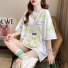 カジュアル 切り替え 好感度満載 プリント Tシャツ カットソー＜U-3543＞