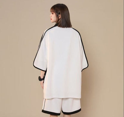 定番シンプル 半袖Ｔシャツⅹパンツセット 絶対流行 男女兼用<U-6538>