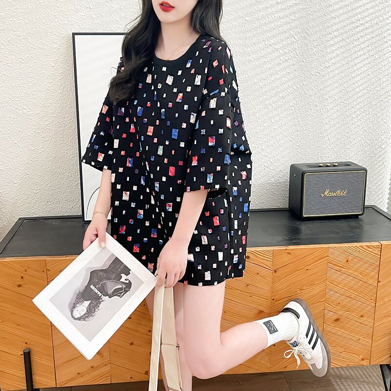 着回し力抜群 カジュアル 個性派 ゆったりトップス 半袖Tシャツ 全2色＜U-8263＞