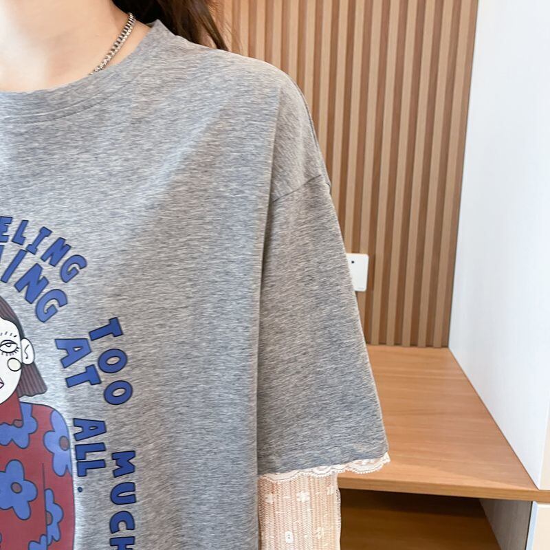 美人度アップ 絶対流行 今季マストバイ 早い者勝ち カジュアル Tシャツ<U-11701>