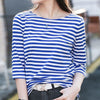 お買い得 定番シンプル 大活躍 着心地抜群 ストライプ柄 全4色 7分袖 Tシャツ ＜U-9134＞