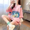 個性的なデザイン 3色選択可 一目惚れ プリント Tシャツ カットソー＜U-3062＞