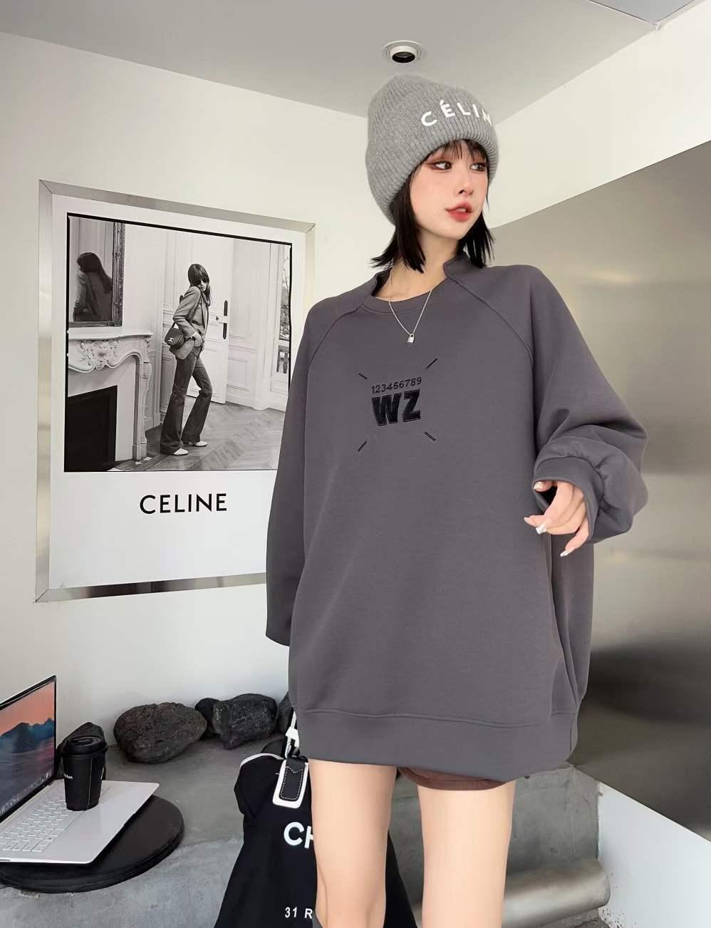 大人の定番刺ロゴ厚手ラグランスウェット全6色<U-4419>