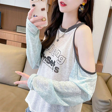 大人気 ラウンドネック スウィート 長袖 Tシャツ ＜U-8629＞