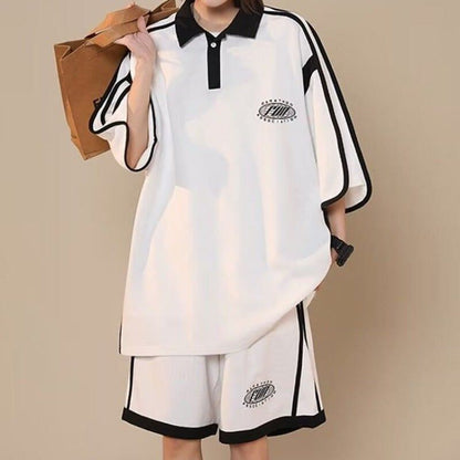 定番シンプル 半袖Ｔシャツⅹパンツセット 絶対流行 男女兼用<U-6538>