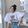 キュート プリント ファッション ゆったり 全4色 半袖 Tシャツ＜U-11521＞
