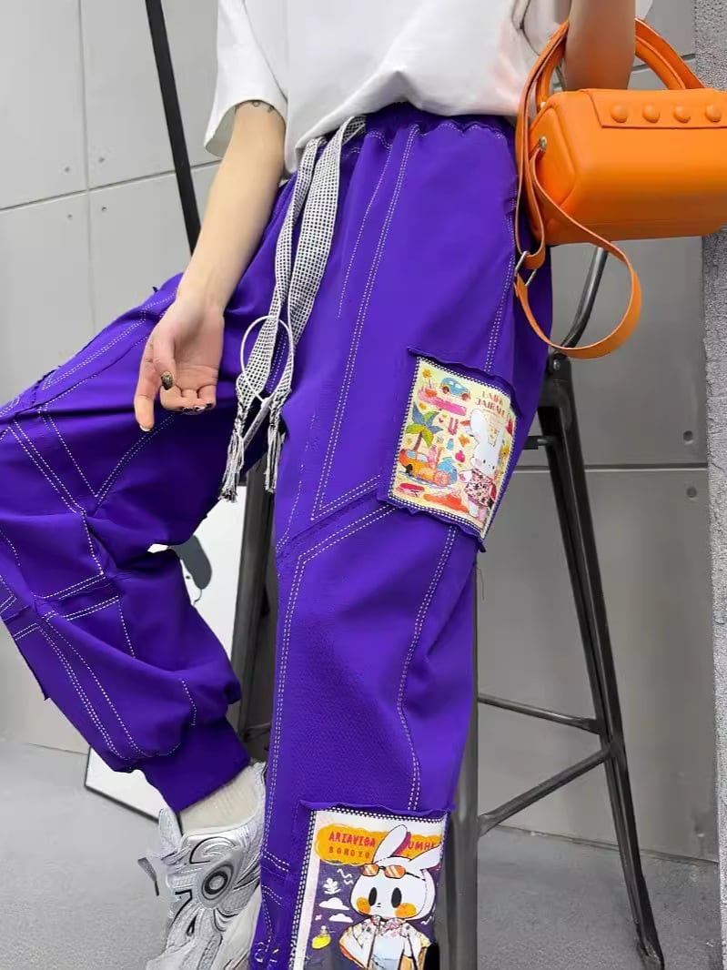 【数量限定】売り切れ必至 カジュアル ファッション 上品 切り替え パンツ<U-4916>