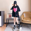 柔らかくて優しい印象 ゆったり ファッション感満々 ロング丈 3色半袖Tシャツ＜U-9206＞